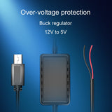 USB-Car-Charge-12V-To-5V-Navigation-Instrument-Reduction-Line(Mini-Right-Bend)