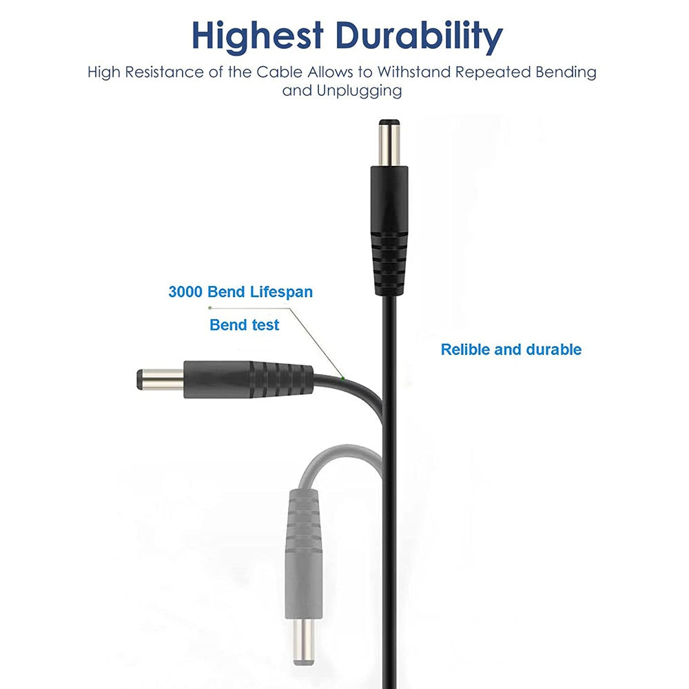 USB-DC-Charging-Cable,-Length:-65cm(Black)