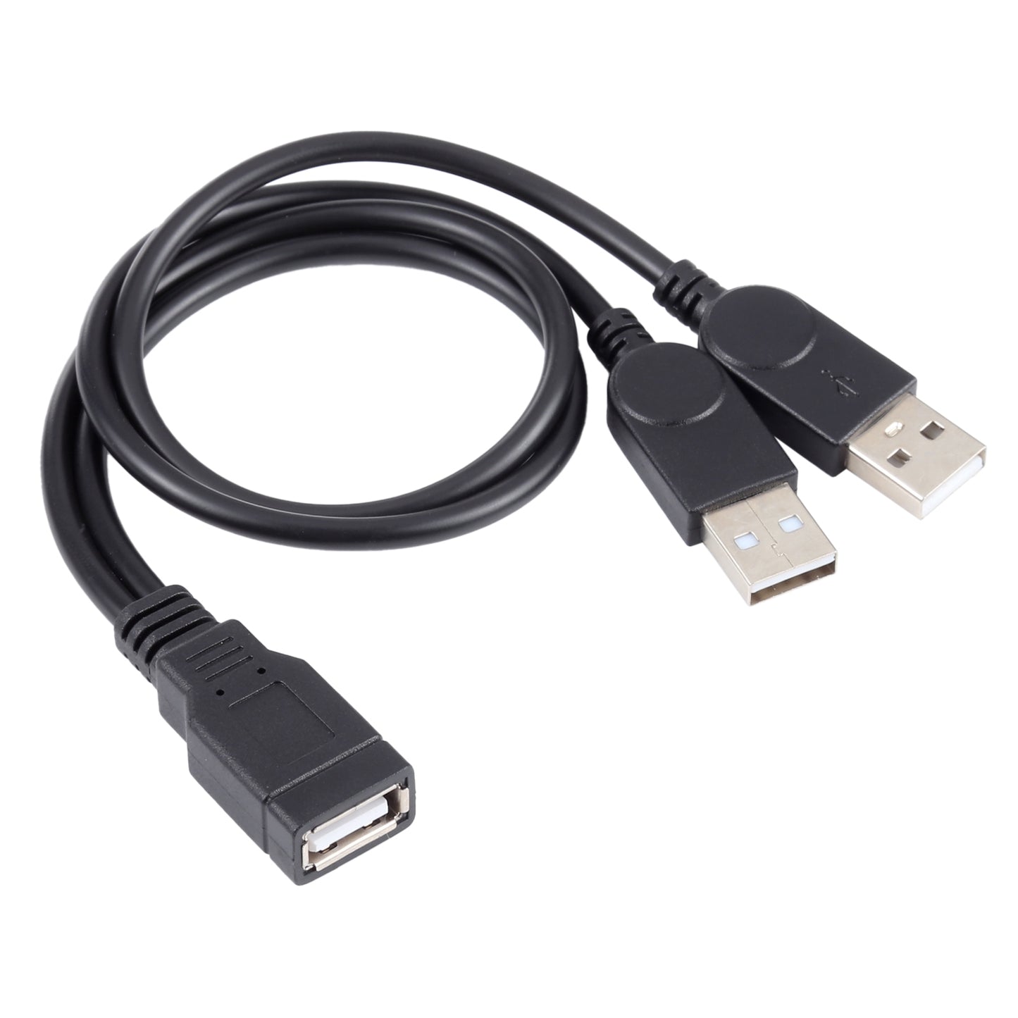 USB-Female-to-2-USB-Male-Cable,-Length:-About-30cm