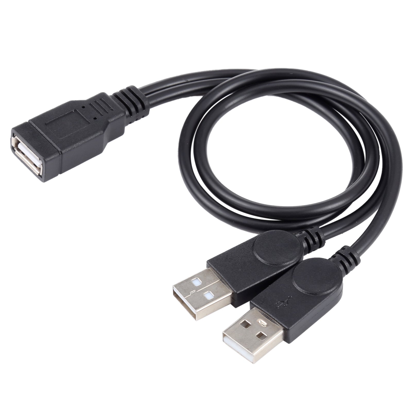 USB-Female-to-2-USB-Male-Cable,-Length:-About-30cm