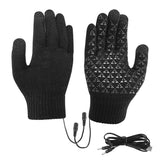 USB-Heating-Electric-Warm-Gloves-Students-Internet-Writing-Game-Thickened-Full-Finger-Knitted-Heated-Gloves,-Size:-Uniform(Black)