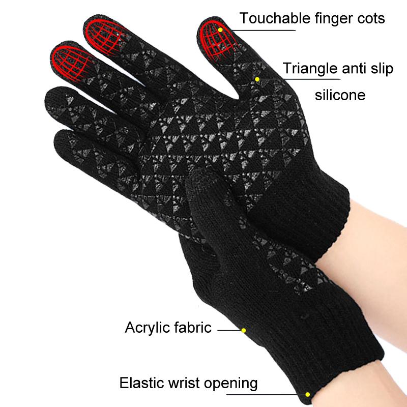 USB-Heating-Electric-Warm-Gloves-Students-Internet-Writing-Game-Thickened-Full-Finger-Knitted-Heated-Gloves,-Size:-Uniform(Black)