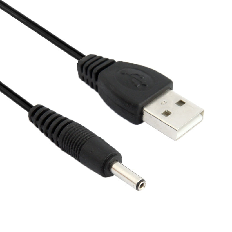 USB-Male-to-DC-3.5-x-1.35mm-Power-Cable,-Length:-1.2m-(Black)