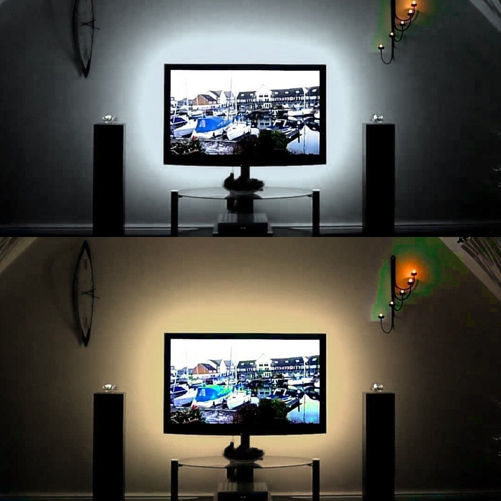 USB-Power-SMD-2835-Epoxy-LED-Strip-Light-Christmas-Desk-Decor-Lamp-for-TV-Background-Lighting,-Length:1m(Warm-White)