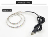 USB-Power-SMD-2835-Epoxy-LED-Strip-Light-Christmas-Desk-Decor-Lamp-for-TV-Background-Lighting,-Length:1m(Warm-White)