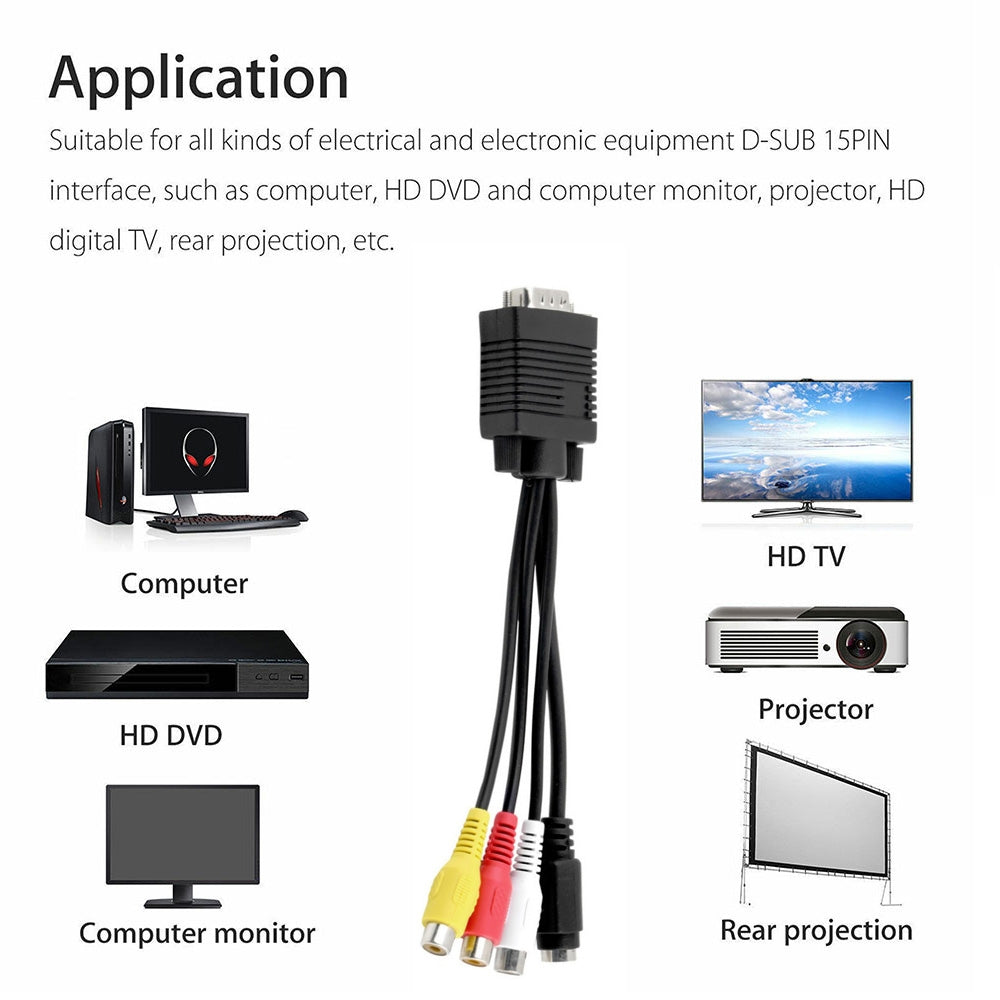 VGA-to-S-Video-AV-RCA-TV-Converter-Cable-Adapter-with-2-Audio-Cable
