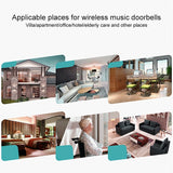 VOYE-V006B2-Wireless-Remote-Control-Chime-Door-Bell-with-Double-Receiver(White)