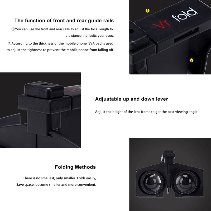 Vr-fold-V1-Panoramic-View-Convenient-Folding-VR-Glasses(Black)