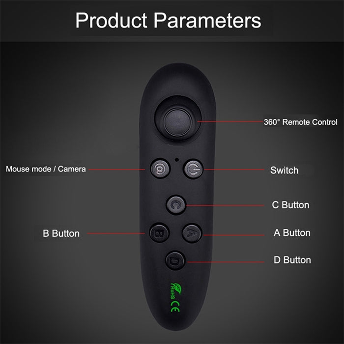 VRPARK-Virtual-Reality-3D-VR-Glasses-Gamepad-Game-Joystick-Bluetooth-Remote-Controller-for-iPhone-IOS-Android-Smartphone-Phone