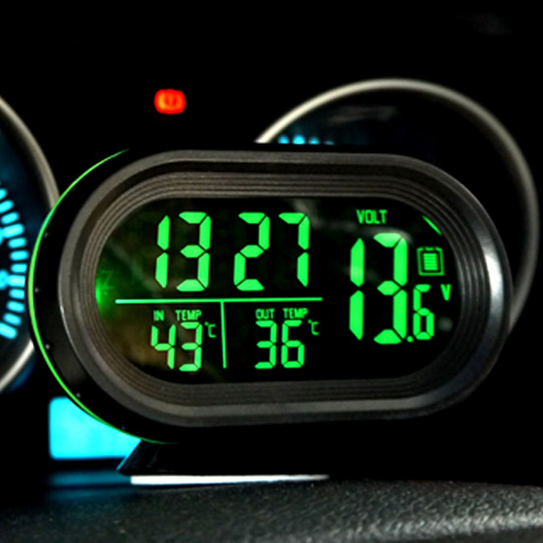 VST-7009V-4-In-1-Digital-Car-Thermometer-Voltage-Meter-Luminous-Clock-Tester-Detector-LCD-Monitor-Back-light(Green-Light)