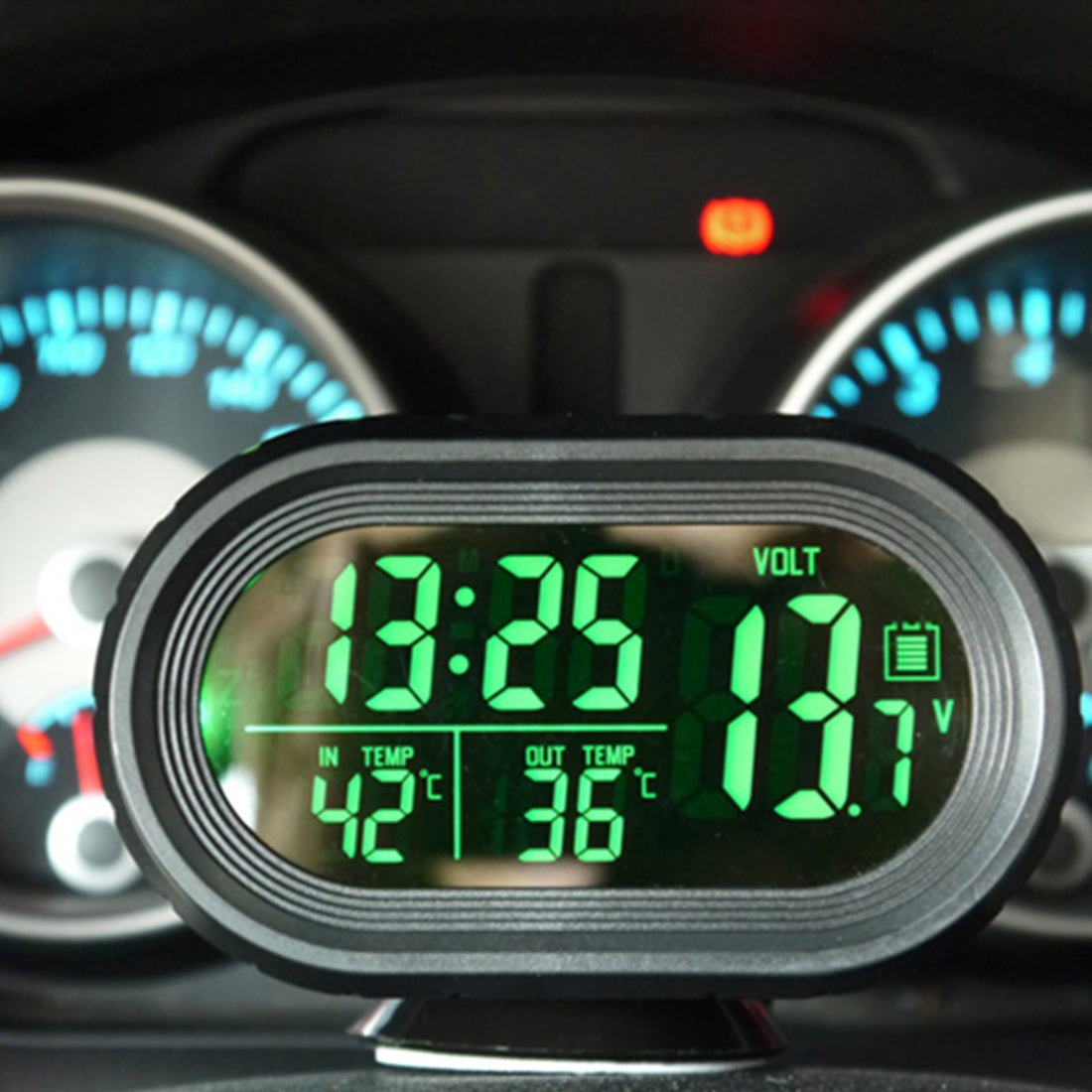 VST-7009V-4-In-1-Digital-Car-Thermometer-Voltage-Meter-Luminous-Clock-Tester-Detector-LCD-Monitor-Back-light(Green-Light)