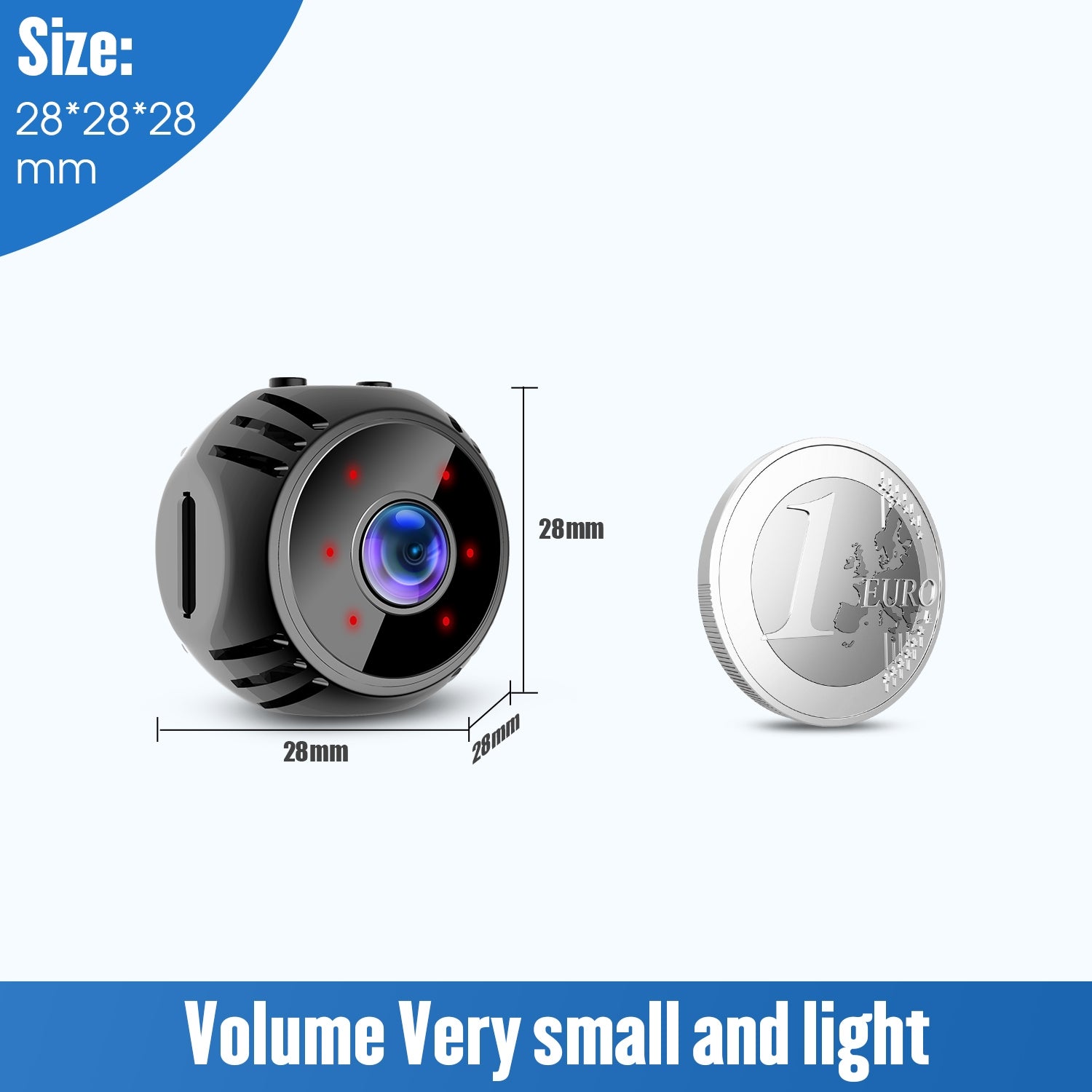 W8-Mini-Camera-HD-1080P-Night-Vision-Battery-Video-Surveillance-Wifi-Smart-Home-Camera(White)