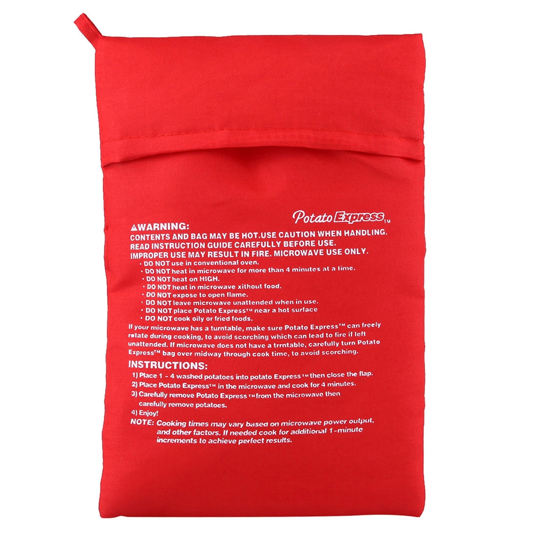 Washable-Reusable-Microwave-Potato-Cooker-Bag-(Cooks-Up-to-4-Potatoes-At-The-Same-Time),-Size:-26.7*17.6cm(Red)