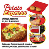 Washable-Reusable-Microwave-Potato-Cooker-Bag-(Cooks-Up-to-4-Potatoes-At-The-Same-Time),-Size:-26.7*17.6cm(Red)