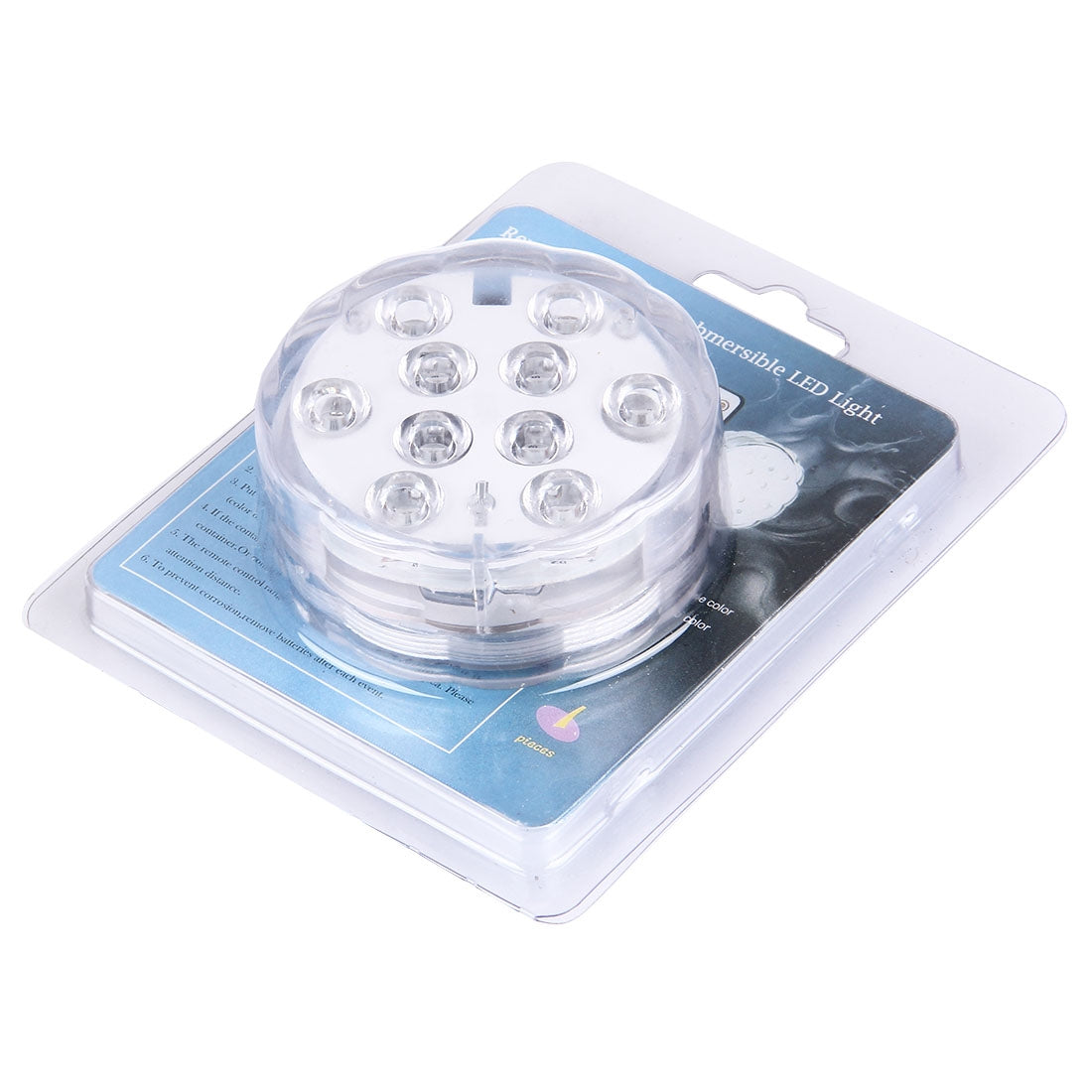 Waterproof-Submersible-LED-Light,-10-LEDs-Cylinder-Remote-Controlled-with-Remote-Controllor,-Remote-Control-Range(in-Open-Area):-24-30-Feet