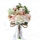 Wedding-Holding-Flower-Bridal-Bouquet-Accessories-Bridesmaid-Party-Wedding-Decoration-Supplies,-Diameter:-24cm
