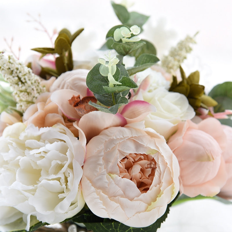 Wedding-Holding-Flower-Bridal-Bouquet-Accessories-Bridesmaid-Party-Wedding-Decoration-Supplies,-Diameter:-24cm