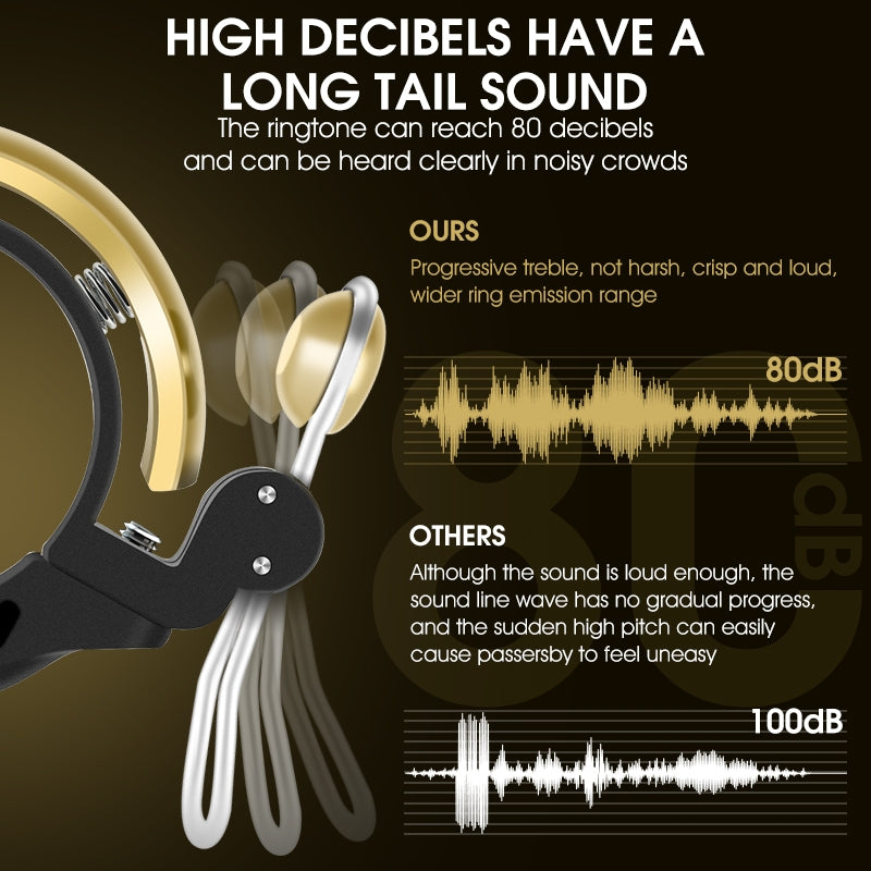 WEST-BIKING-Bicycle-Retro-Copper-Bell-Riding-Crisp-&-Loud-Bell(Gold)