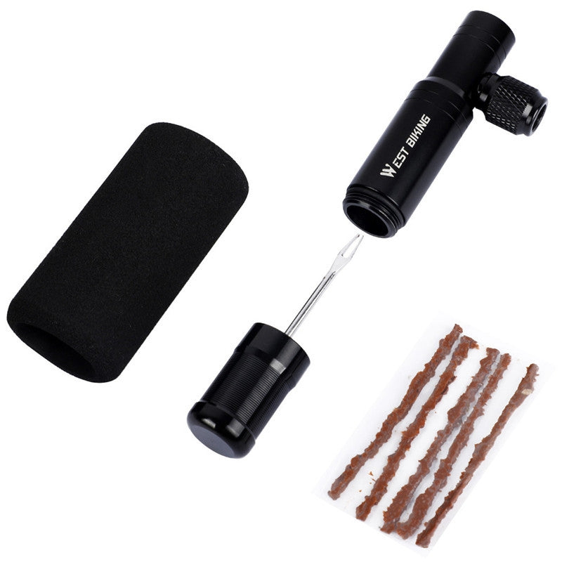 WEST-BIKING-YP0711083-Multifunctional-Bicycle-Tire-Repair-Tool-Portable-Inflator-Emergency-Riding-Equipment,-Colour:-Black-Without-Gas-Cylinder