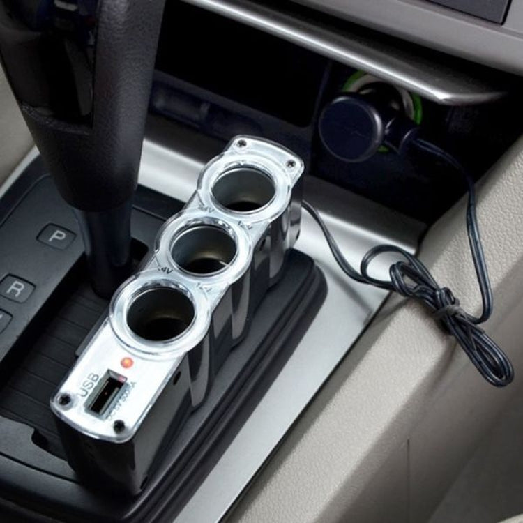 WF-0120-12V-/-24V-3-Way-Triple-Sockets-USB-Car-Cigarette-Lighter-Socket-Splitter-Charger(Black)