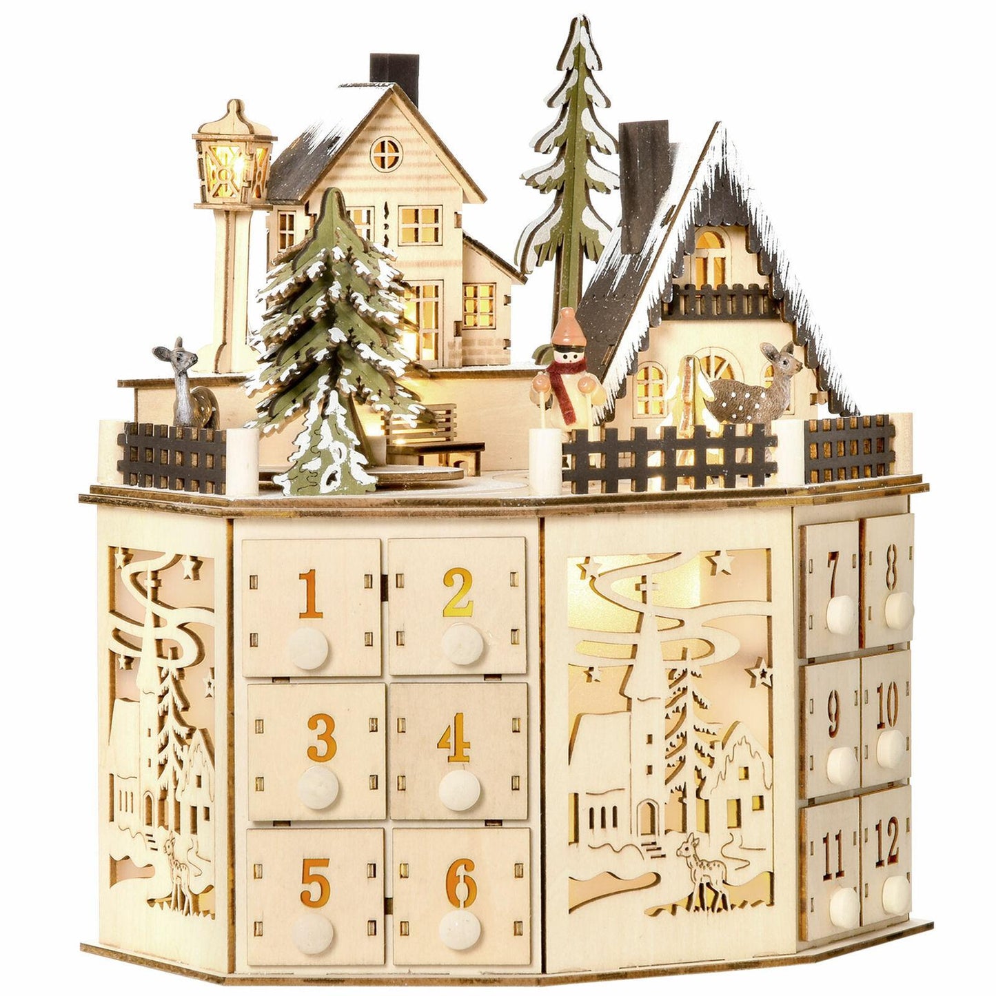 Wooden-Village-Scene-24-Days-Countdown-Christmas-Music-Calendar-With-Lights