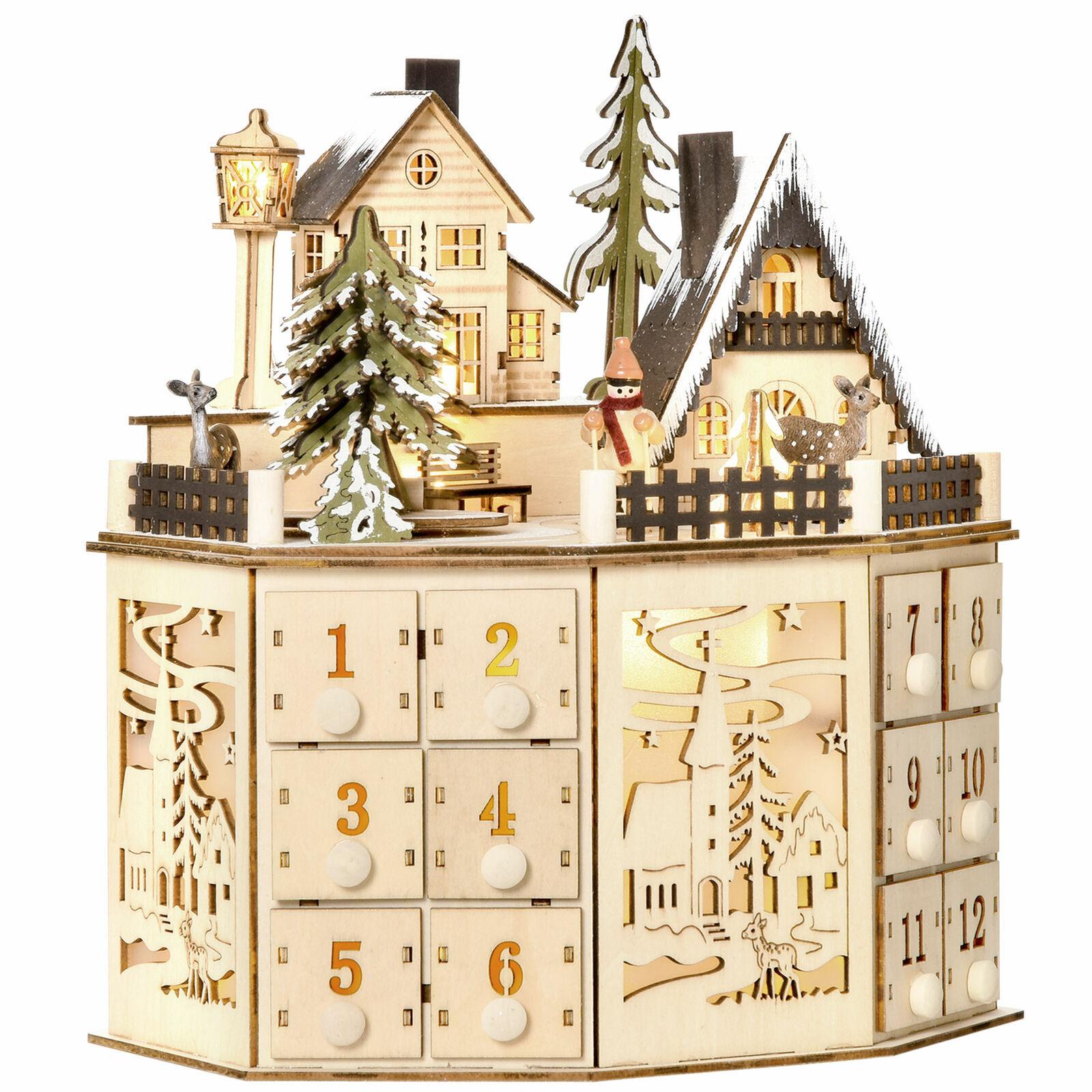 Wooden-Village-Scene-24-Days-Countdown-Christmas-Music-Calendar-With-Lights