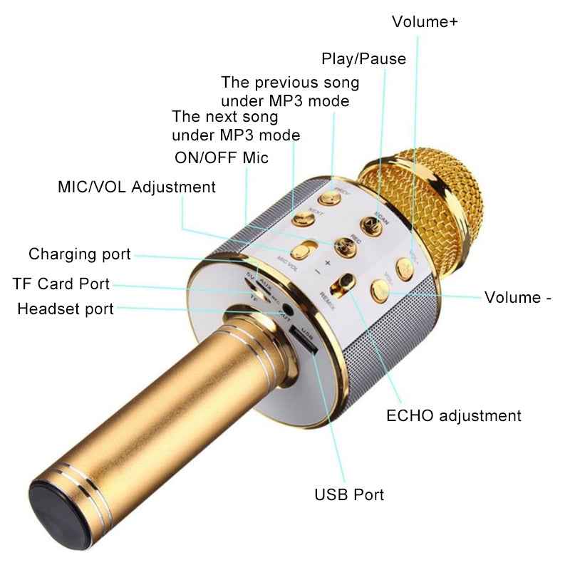 WS-858-Metal-High-Sound-Quality-Handheld-KTV-Karaoke-Recording-Bluetooth-Wireless-Microphone,-for-Notebook,-PC,-Speaker,-Headphone,-iPad,-iPhone,-Galaxy,-Huawei,-Xiaomi,-LG,-HTC-and-Other-Smart-Phones(Rose-Gold)