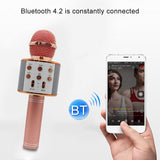 WS-858-Metal-High-Sound-Quality-Handheld-KTV-Karaoke-Recording-Bluetooth-Wireless-Microphone,-for-Notebook,-PC,-Speaker,-Headphone,-iPad,-iPhone,-Galaxy,-Huawei,-Xiaomi,-LG,-HTC-and-Other-Smart-Phones(Rose-Gold)