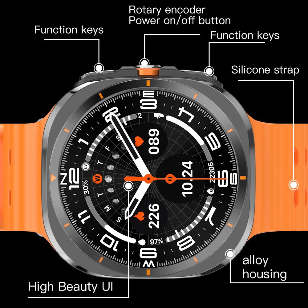 X7-1.51-inch-IPS-Screen-Bluetooth-Smart-Watch-Supports-Healthy-Monitoring(Black)