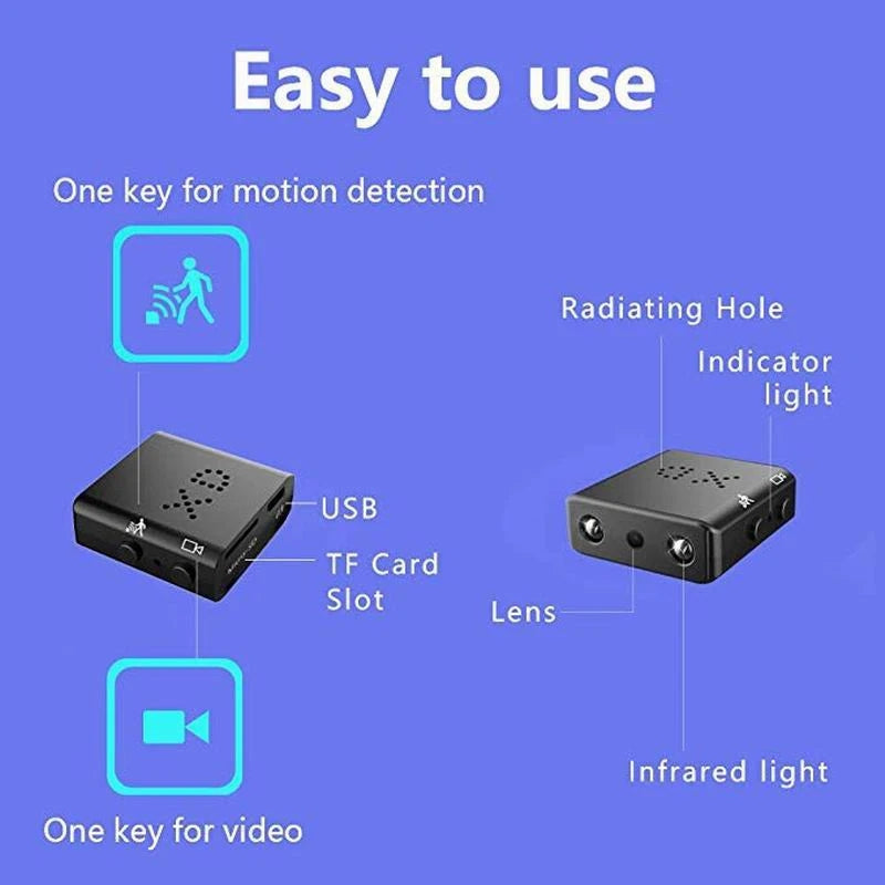XD-Camera-1080p-HD-Video-Smart-IR-CUT-Infrared-Night-Vision-Sports-Camera(Direct-Version-No-Battery)