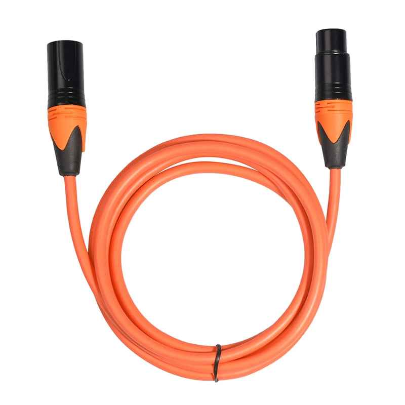XRL-Male-to-Female-Microphone-Mixer-Audio-Cable,-Length:-1m-(Orange)