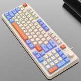 XUNFOX-K82-Three-colors-94-Keys-Blacklit-USB-Wired-Gaming-Keyboard,-Cable-Length:-1.5m(Lake-Blue)