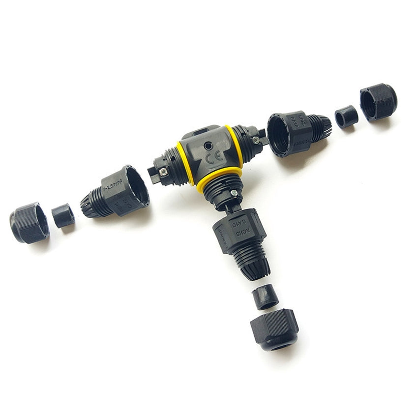 XYT21-IP68-Waterproof-3-Pin-T-type-Cable-Connector