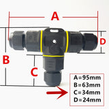 XYT21-IP68-Waterproof-3-Pin-T-type-Cable-Connector