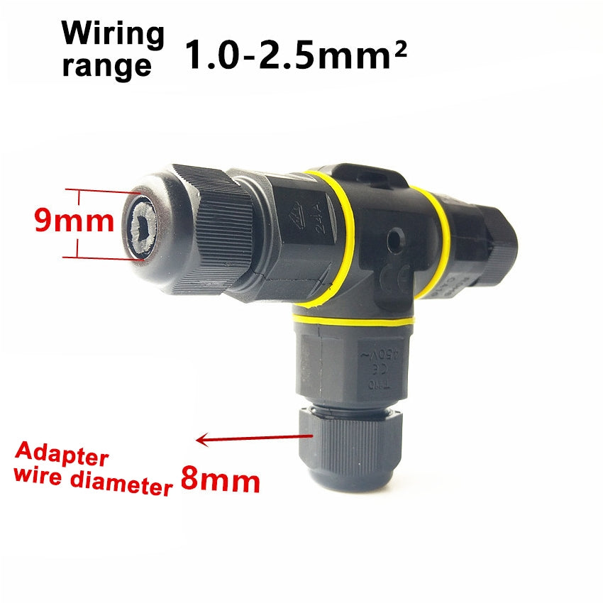 XYT21-IP68-Waterproof-3-Pin-T-type-Cable-Connector