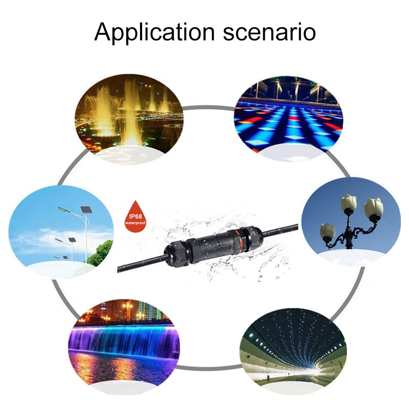 XYT21-IP68-Waterproof-3-Pin-T-type-Cable-Connector