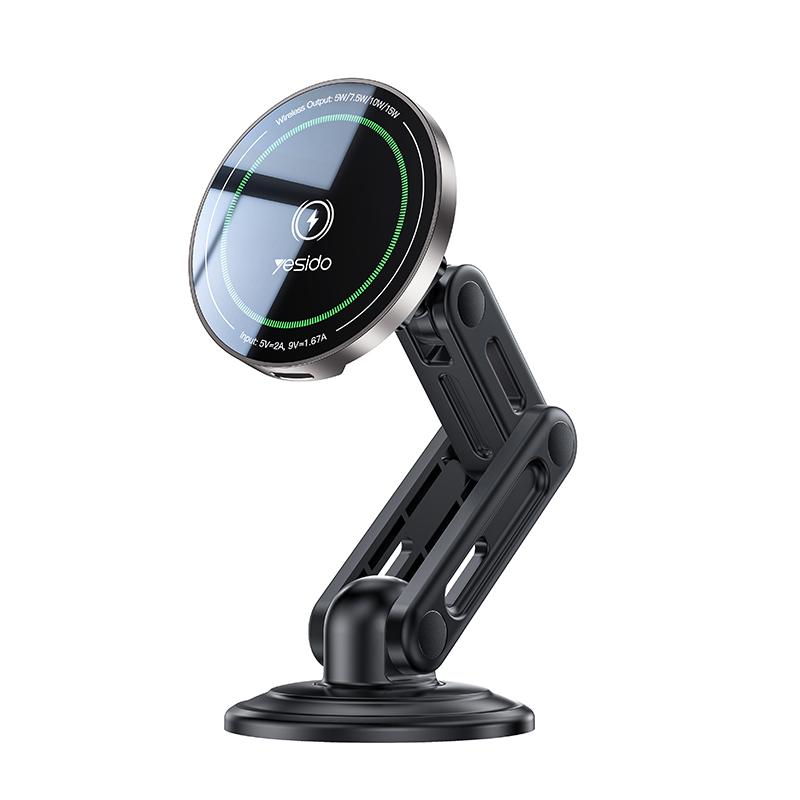 C317-15W-Magnetic-Car-Wireless-Charger-Holder(Black)