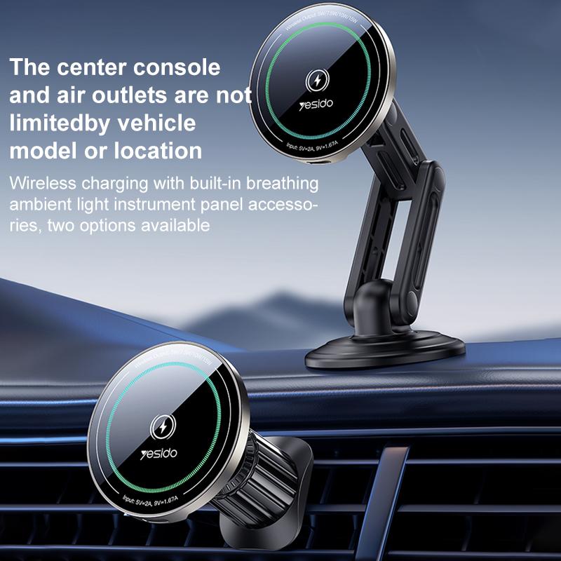 C317-15W-Magnetic-Car-Wireless-Charger-Holder(Black)