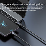 CA155-PD-20W-USB-C-/-Type-C-to-8-Pin-Charging-Data-Cable,-Length:-1m(Black)