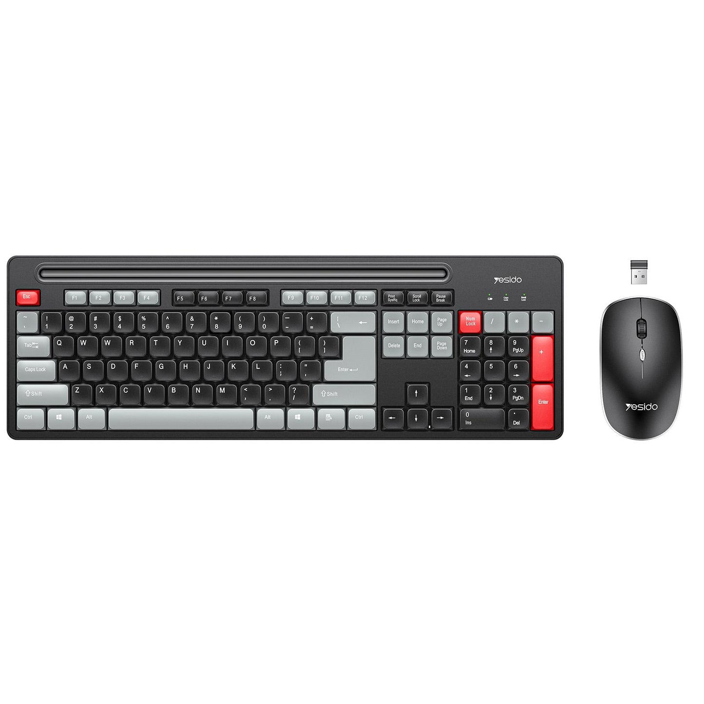 KB43-2.4G-Wireless-Keyboard-Mouse-Set,-Version:English-Version(Black)