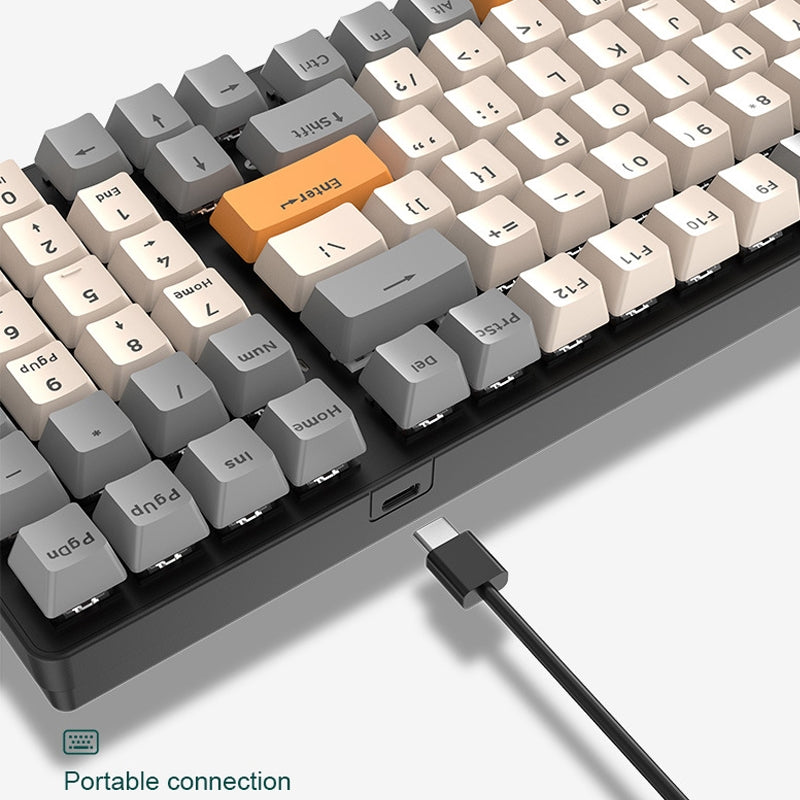 ZIYOU-LANG-K3-100-Keys-Game-Glowing-Wired-Mechanical-Keyboard,-Cable-Length:-1.5m,-Style:-Micro-Light-Version-Red-Axis