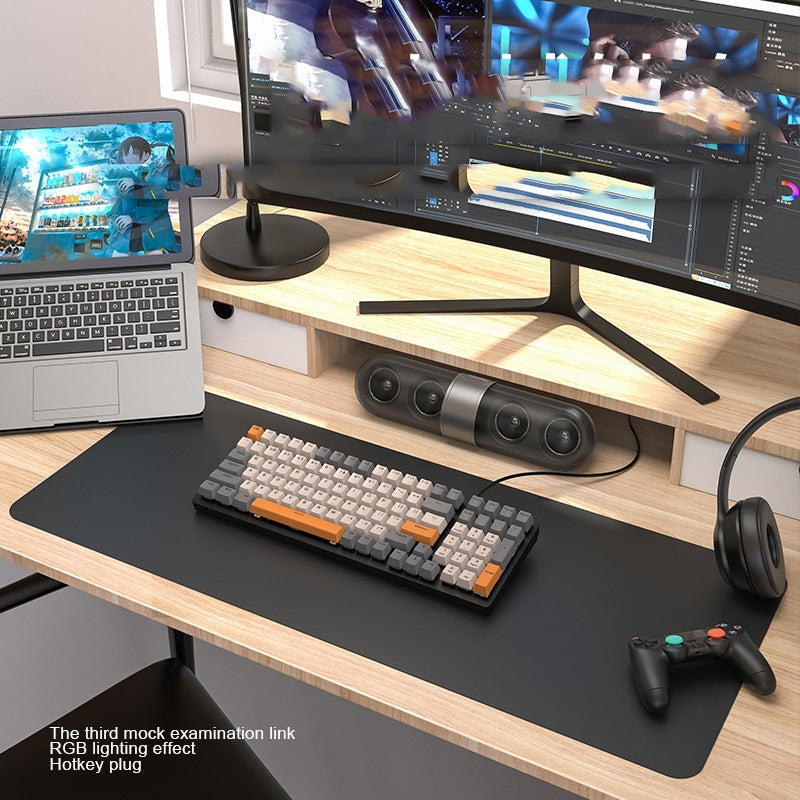 ZIYOU-LANG-K3-100-Keys-Game-Glowing-Wired-Mechanical-Keyboard,-Cable-Length:-1.5m,-Style:-Micro-Light-Version-Red-Axis