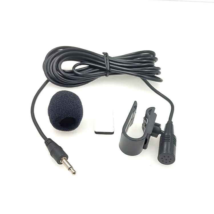 ZJ025MR-Stick-on-Clip-on-Lavalier-2.5mm-Jack-Mono-Microphone-for-Car-GPS-/-Bluetooth-Enabled-Audio-DVD-External-Mic,-Cable-Length:-3m