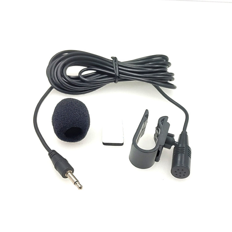ZJ025MR-Stick-on-Clip-on-Lavalier-2.5mm-Jack-Mono-Microphone-for-Car-GPS-/-Bluetooth-Enabled-Audio-DVD-External-Mic,-Cable-Length:-3m