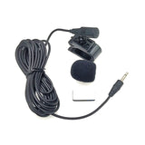 ZJ025MR-Stick-on-Clip-on-Lavalier-2.5mm-Jack-Mono-Microphone-for-Car-GPS-/-Bluetooth-Enabled-Audio-DVD-External-Mic,-Cable-Length:-3m
