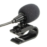 ZJ025MR-Stick-on-Clip-on-Lavalier-2.5mm-Jack-Mono-Microphone-for-Car-GPS-/-Bluetooth-Enabled-Audio-DVD-External-Mic,-Cable-Length:-3m