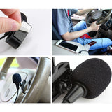 ZJ025MR-Stick-on-Clip-on-Lavalier-2.5mm-Jack-Mono-Microphone-for-Car-GPS-/-Bluetooth-Enabled-Audio-DVD-External-Mic,-Cable-Length:-3m