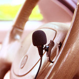 ZJ025MR-Stick-on-Clip-on-Lavalier-2.5mm-Jack-Mono-Microphone-for-Car-GPS-/-Bluetooth-Enabled-Audio-DVD-External-Mic,-Cable-Length:-3m